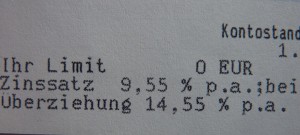 Ich hab ja keinen Kredit mehr. Aber wenn ich ihn bekäme, müsste ich neun bis 14 Prozent Zinsen bezahlen.