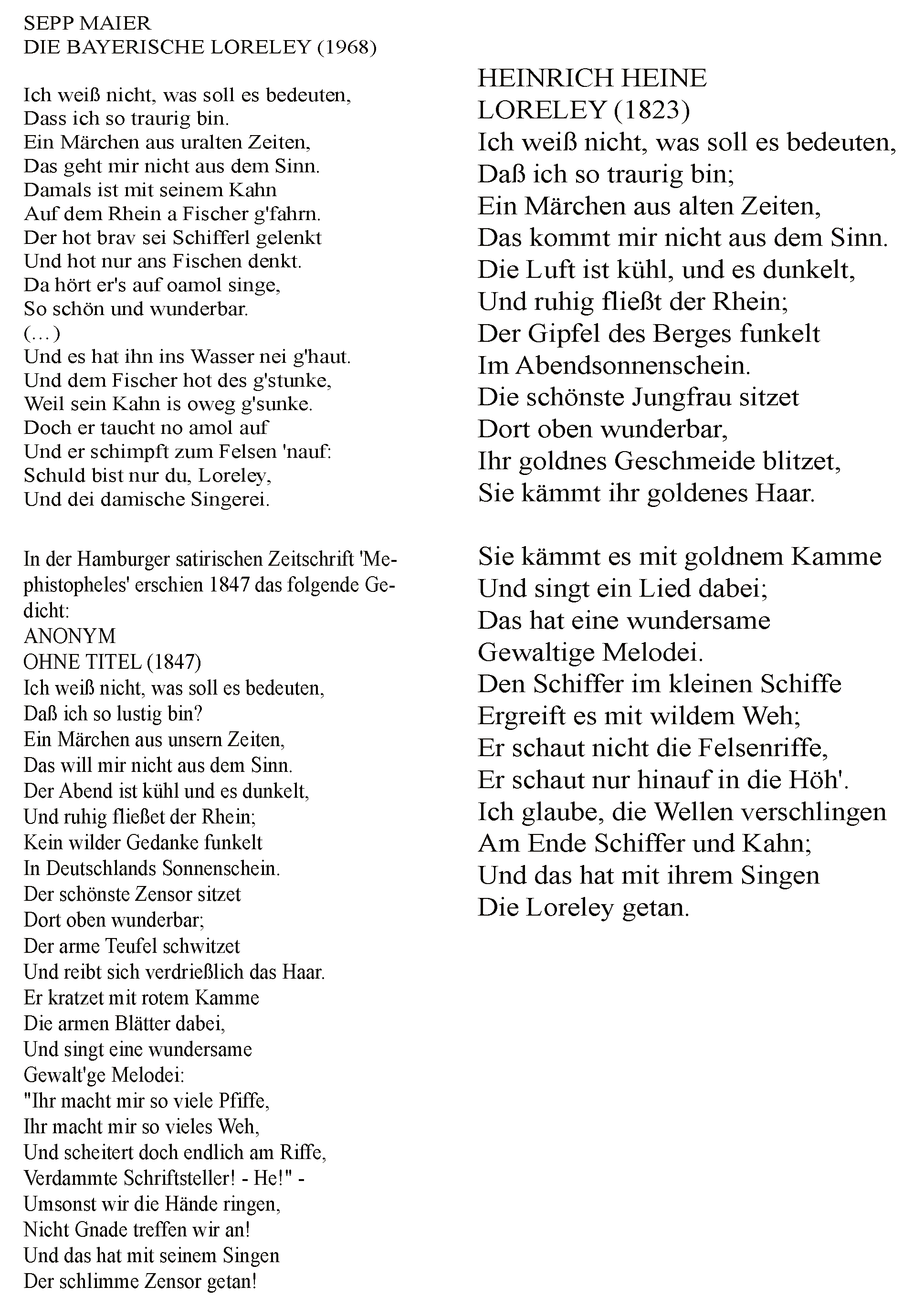 Heine und die Nachahmer Wetterauer LandboteWetterauer
